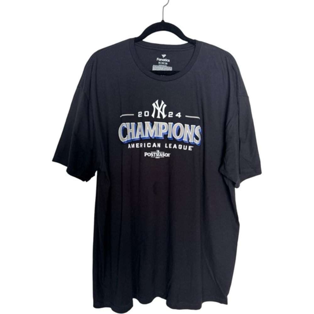 Yankees 2024 AL Champions Roster Tee Fanatics 2XL Black